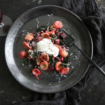 Orecchiette with Roasted Beets and Greens