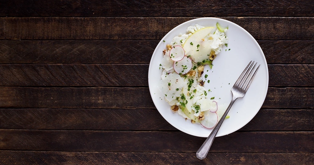 Shaved Cauliflower and Walnut Salad