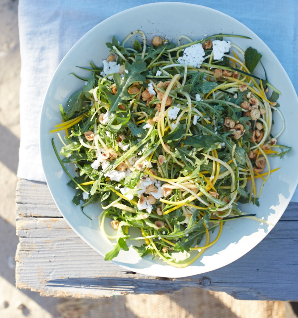 Summer Squash Salad with Arugula and Feta