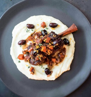 Red Wine Braised Short Ribs with Olives & Orange Zest