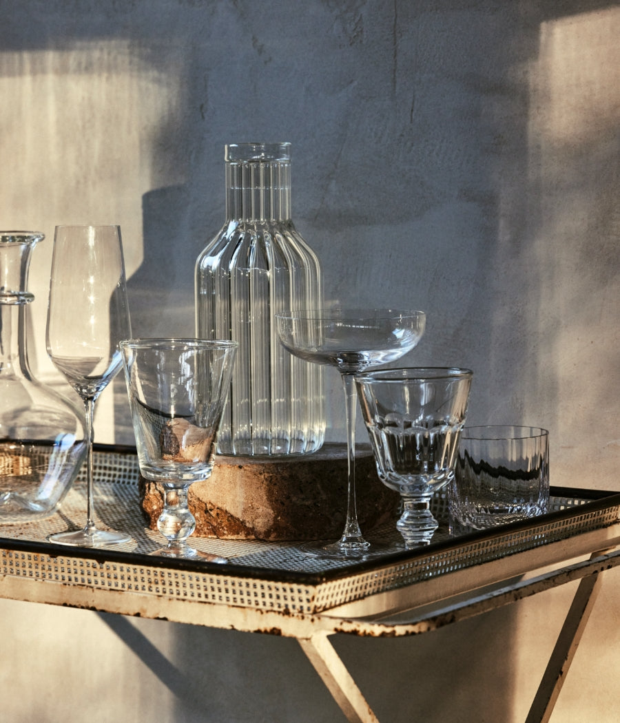 A Coste Etched Wine Glasses by Athena Calderone