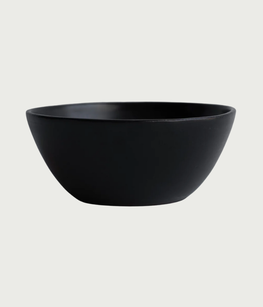 Satin Black Simple Soup Bowl images