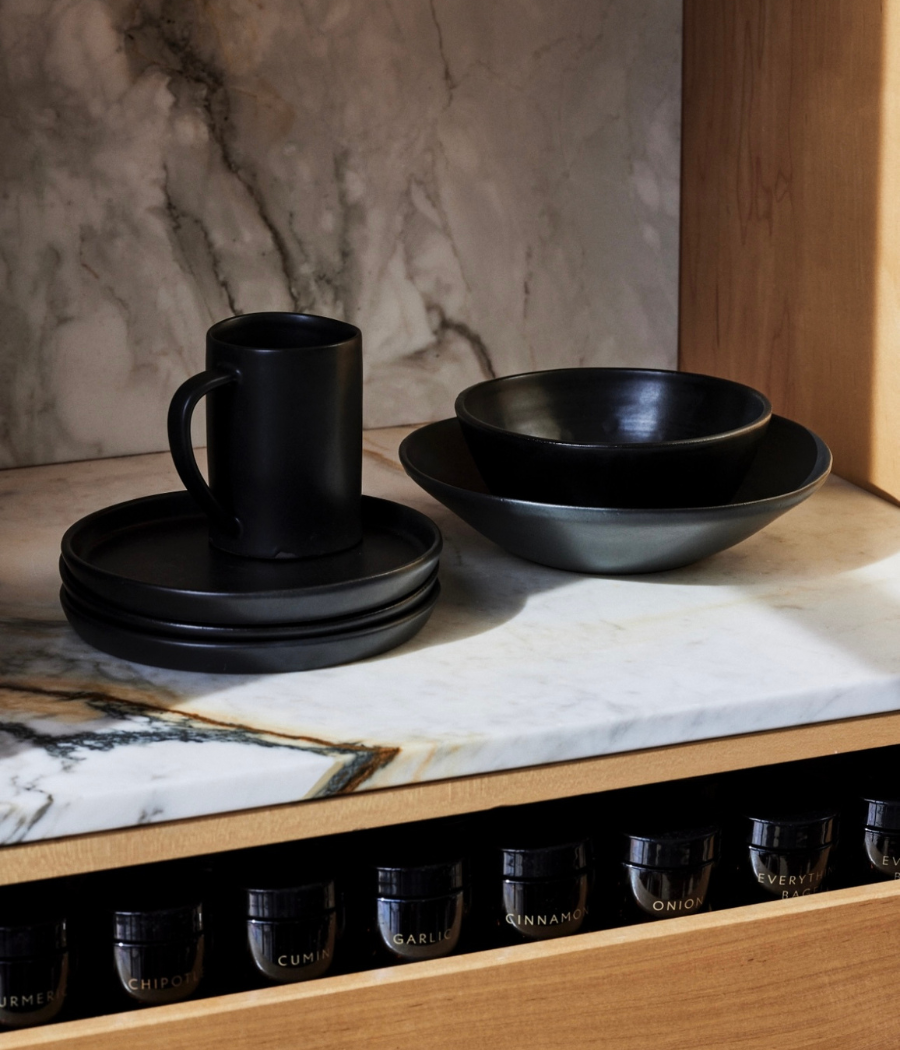 Satin Black Simple Mug